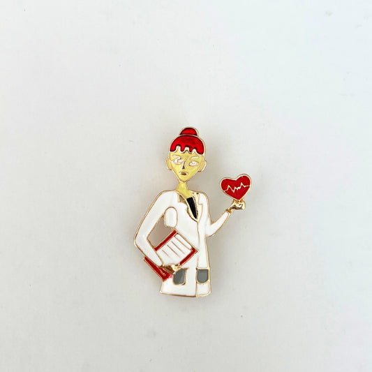 Kızıl Saçlı Doktor Broş